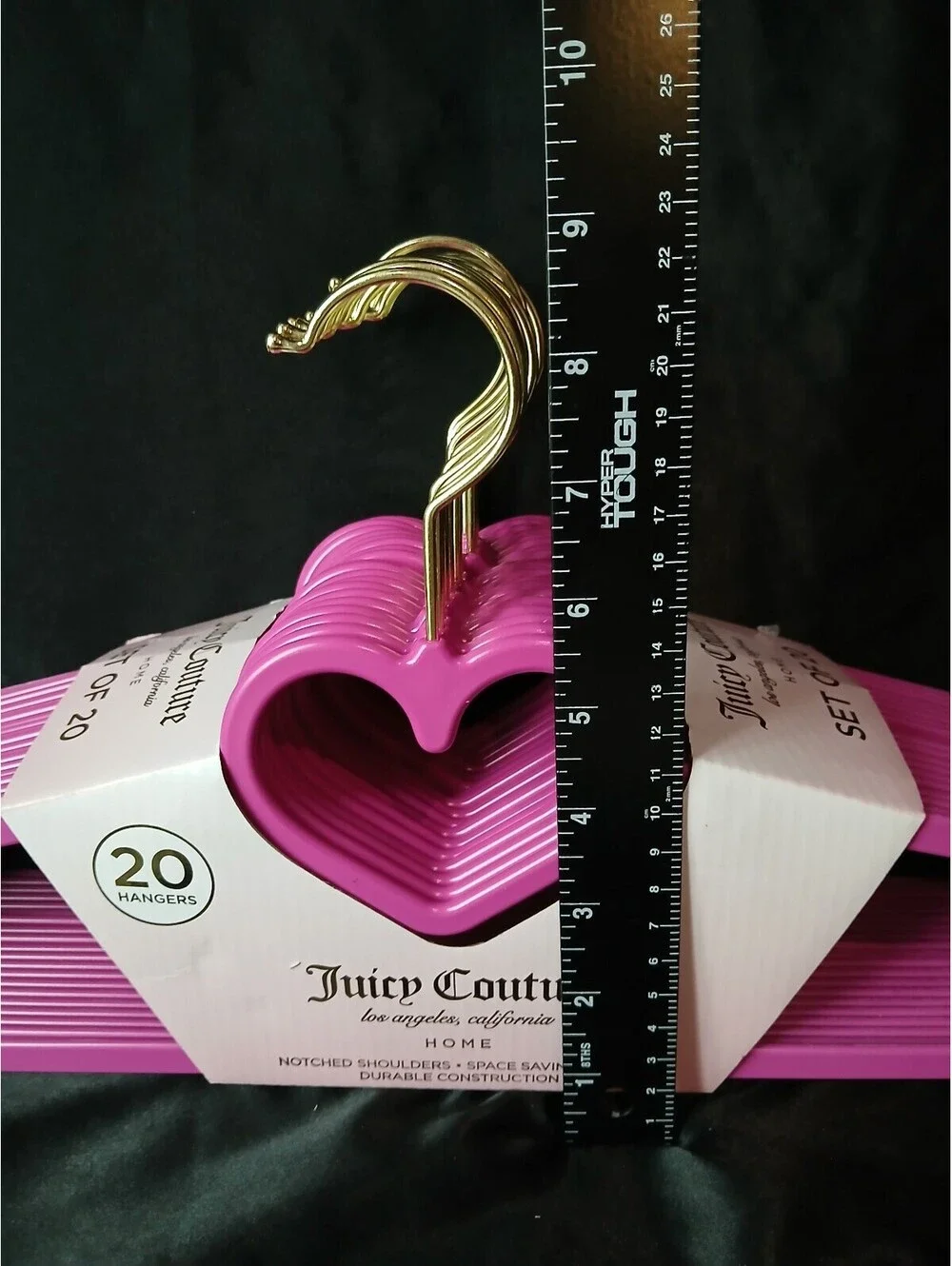 Juicy Couture Heart Hangers Set of 20 Pink Barbiecore Kawaii Y2K Organization